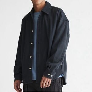 MENS FAUX WOOL OVERSIZED FIT OVERSHIRT